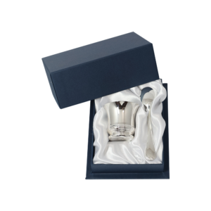 Rond de serviette métal argenté Rubans croisés