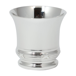 Rond de serviette métal argenté Rubans croisés