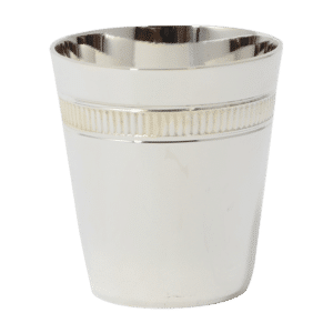 Coquetier métal argenté Villandry - Godron